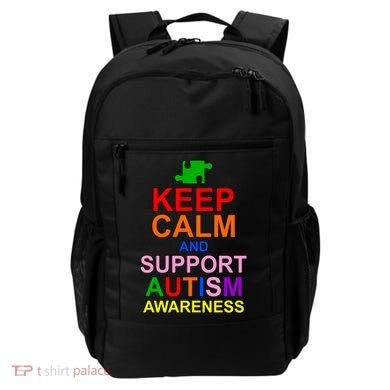 Keep Calm And Support Autism Awareness Backpack
