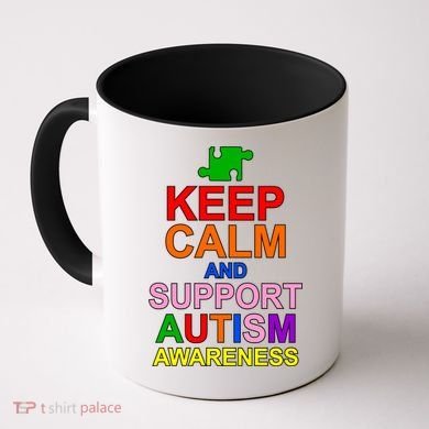 Keep Calm And Support Autism Awareness Coffee Mug