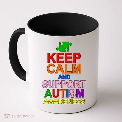 Keep Calm And Support Autism Awareness Coffee Mug
