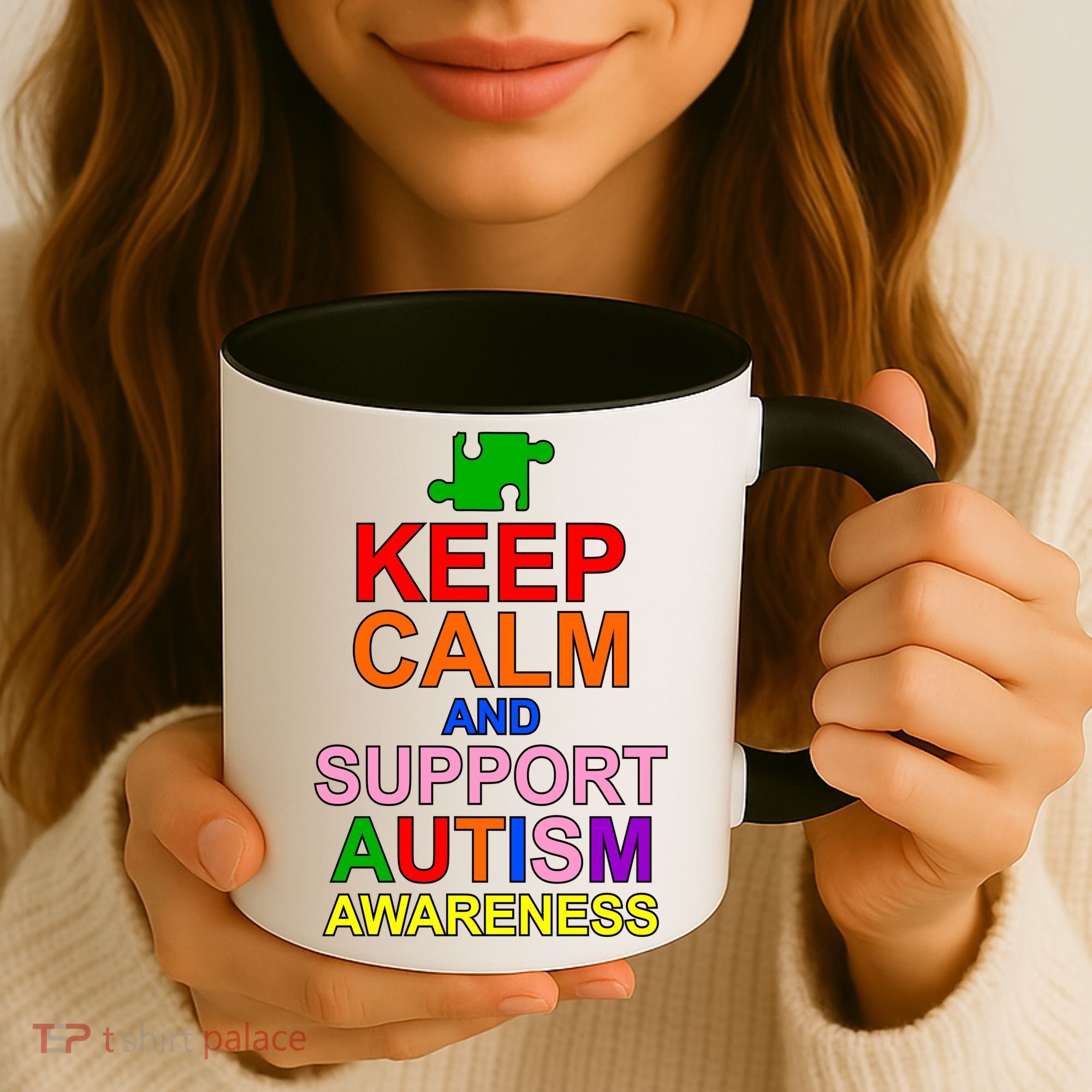 Keep Calm And Support Autism Awareness Coffee Mug