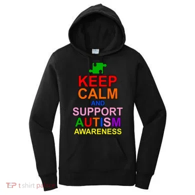 Keep Calm And Support Autism Awareness Women's Hoodie