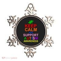 Keep Calm And Support Autism Awareness Ornament thumb 0