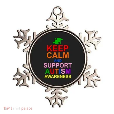Keep Calm And Support Autism Awareness Ornament