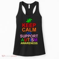 Keep Calm And Support Autism Awareness Women's Tank Top thumb 0