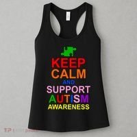 Keep Calm And Support Autism Awareness Women's Tank Top thumb 3