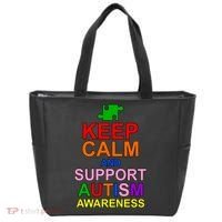 Keep Calm And Support Autism Awareness Bag thumb 0