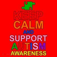 Keep Calm And Support Autism Awareness Santa Hat thumb 1