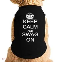 Keep Calm And Swag On Doggie Tank thumb 0