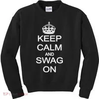 Keep Calm And Swag On Kids Sweatshirt thumb 0