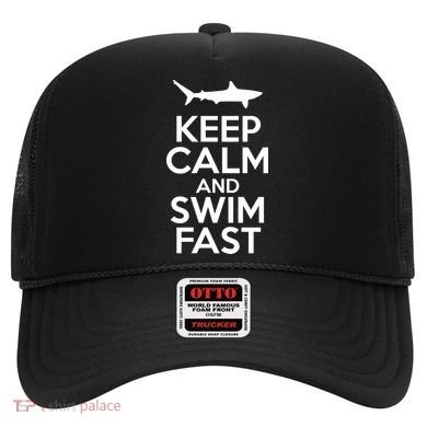 Keep Calm And Swim Fast Hat