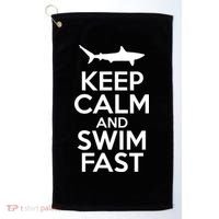 Keep Calm And Swim Fast Golf Towel thumb 0