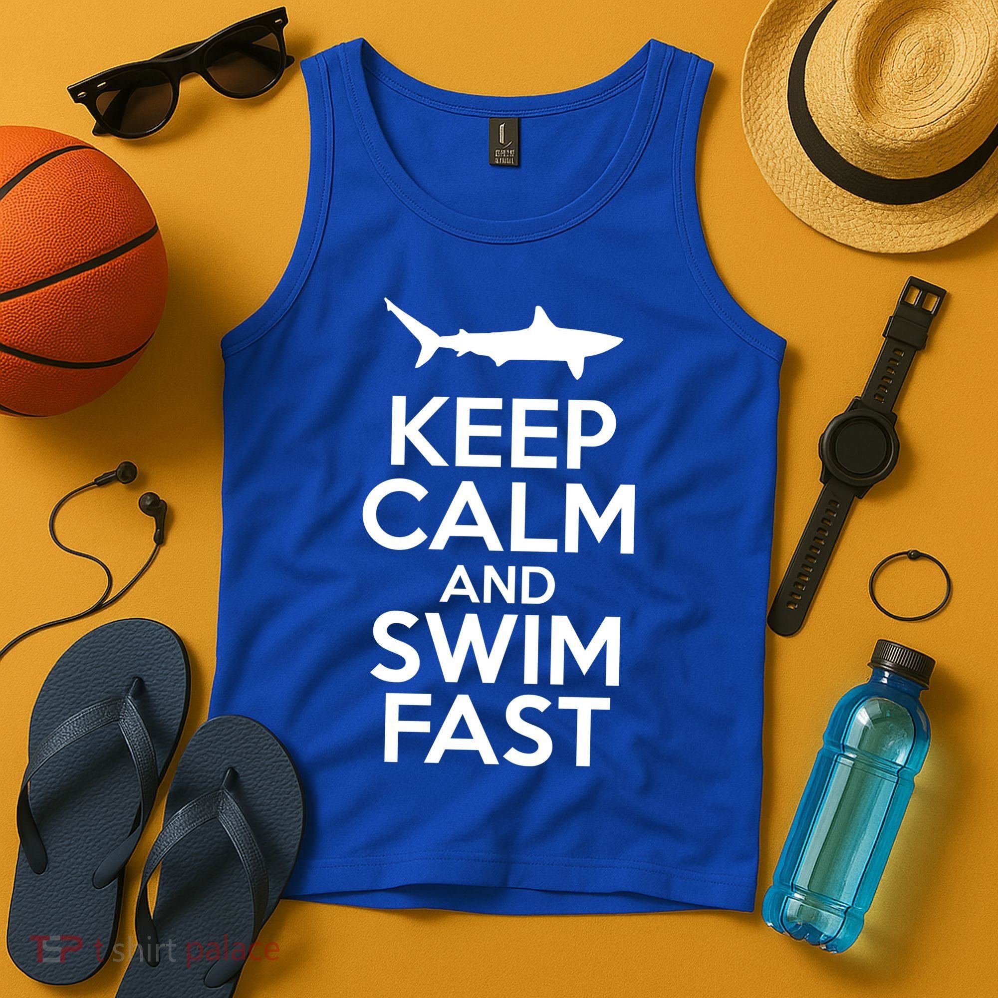 Keep Calm And Swim Fast Tank Top