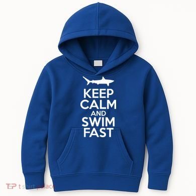 Keep Calm And Swim Fast Kids Hoodie
