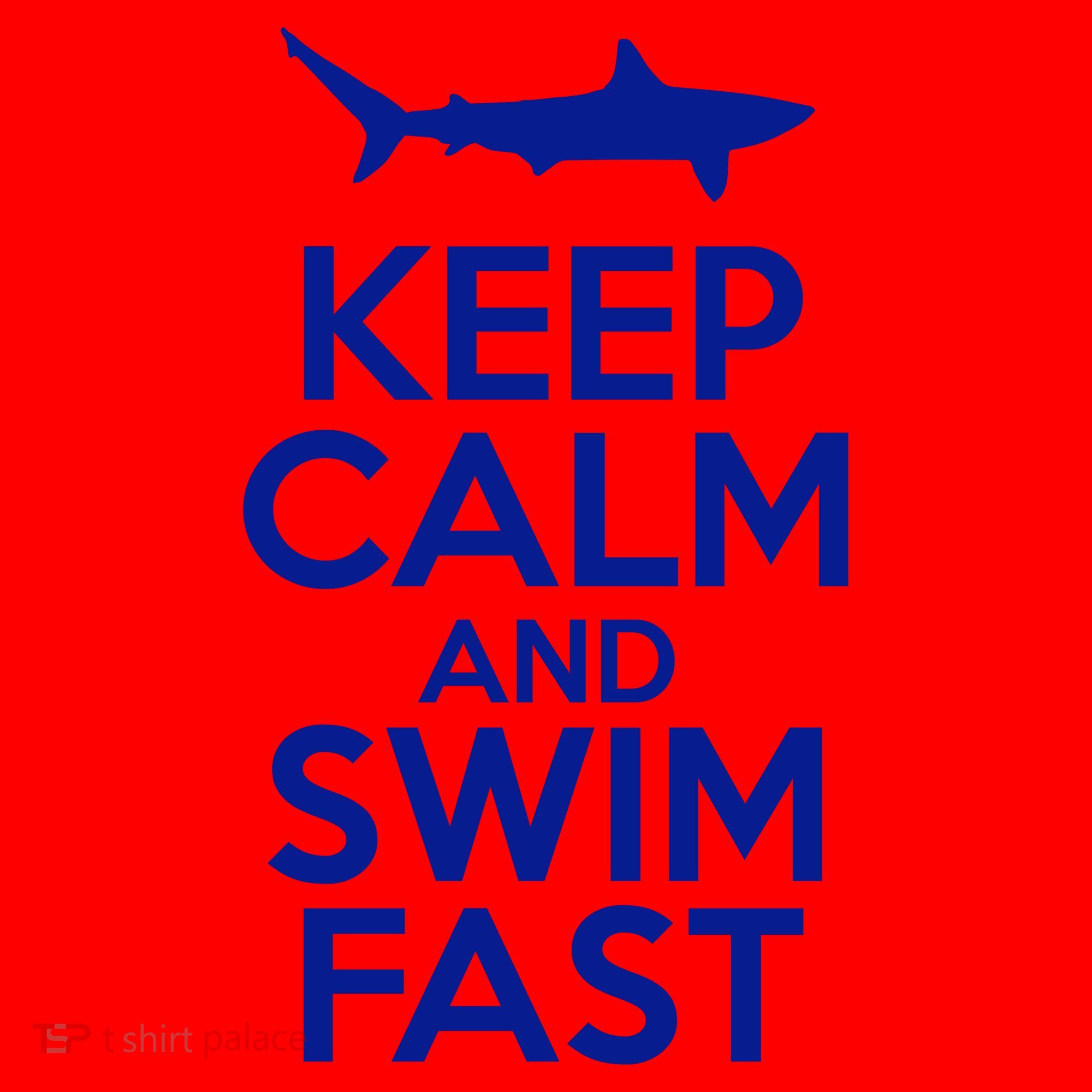 Keep Calm And Swim Fast Santa Hat