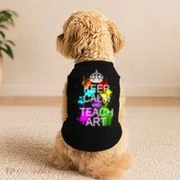 Keep Calm And Teach Art Doggie Tank thumb 2