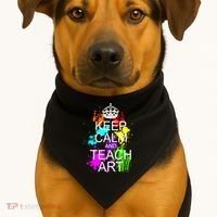 Keep Calm And Teach Art USA-Made Doggie Bandana thumb 1