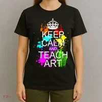 Keep Calm And Teach Art T-Shirt thumb 4