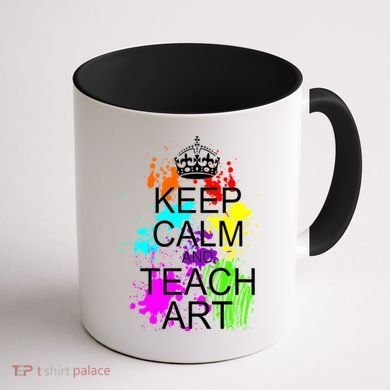 Keep Calm And Teach Art Coffee Mug back