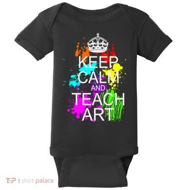 Keep Calm And Teach Art Baby Bodysuit