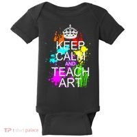 Keep Calm And Teach Art Baby Bodysuit thumb 0