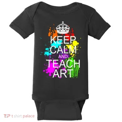 Keep Calm And Teach Art Baby Bodysuit