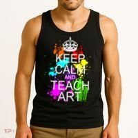 Keep Calm And Teach Art Tank Top thumb 3