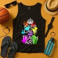 Keep Calm And Teach Art Tank Top thumb 4