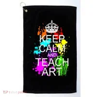 Keep Calm And Teach Art Golf Towel thumb 0
