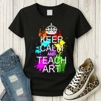 Keep Calm And Teach Art Women's T-Shirt thumb 3