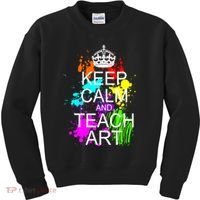 Keep Calm And Teach Art Kids Sweatshirt thumb 0