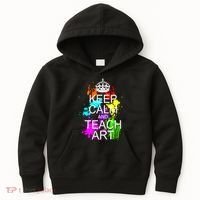 Keep Calm And Teach Art Kids Hoodie thumb 0