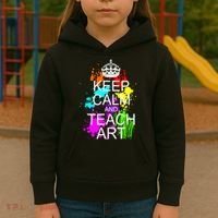 Keep Calm And Teach Art Kids Hoodie thumb 3