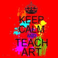 Keep Calm And Teach Art Santa Hat thumb 1