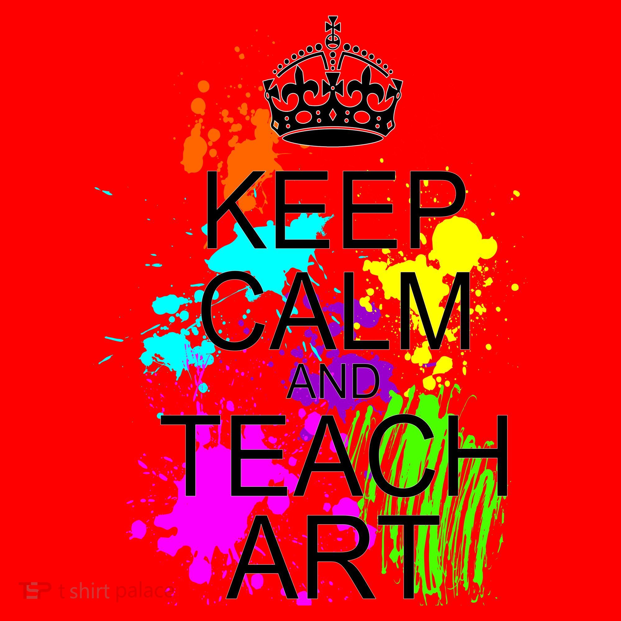 Keep Calm And Teach Art Santa Hat