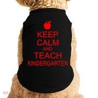 Keep Calm And Teach Kindergarten Doggie Tank thumb 0