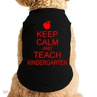 Keep Calm And Teach Kindergarten Doggie Tank thumb 0