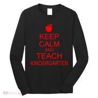 Keep Calm And Teach Kindergarten Long Sleeve Shirt thumb 0