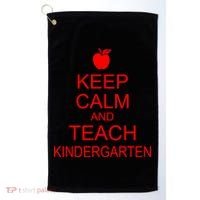 Keep Calm And Teach Kindergarten Golf Towel thumb 0