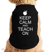 Keep Calm and Teach On Doggie Tank thumb 0