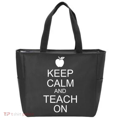 Keep Calm and Teach On Tote Bag