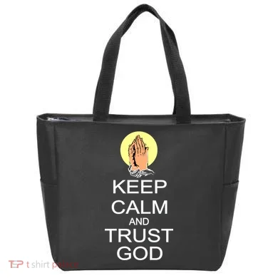 Keep Calm and Trust God Tote Bag