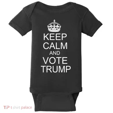Keep Calm And Vote Trump Baby Bodysuit