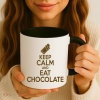Keep Calm At Eat Chocolate Coffee Mug thumb 3