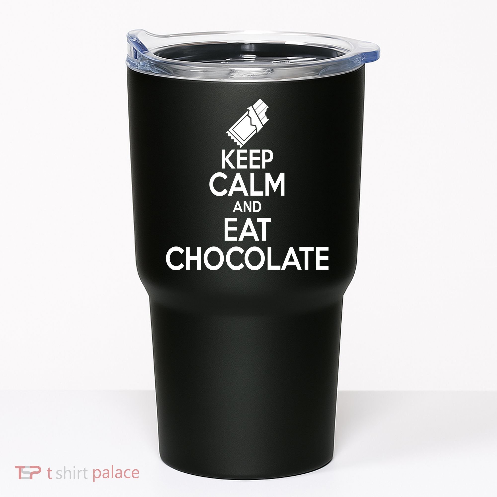 Keep Calm At Eat Chocolate Tumbler