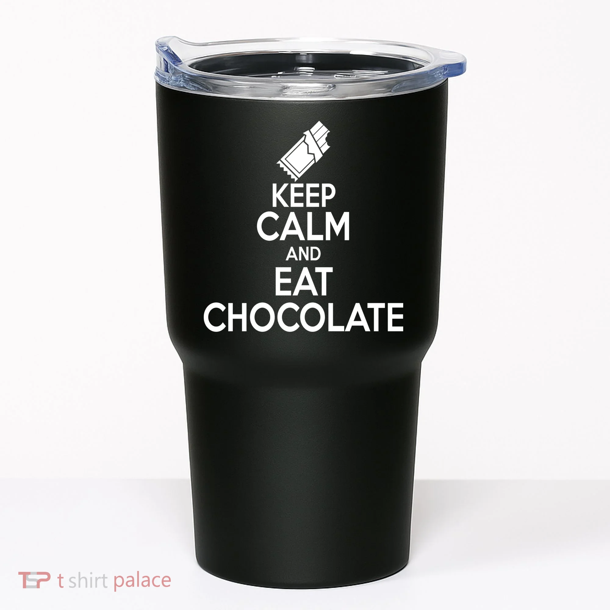 Keep Calm At Eat Chocolate Tumbler