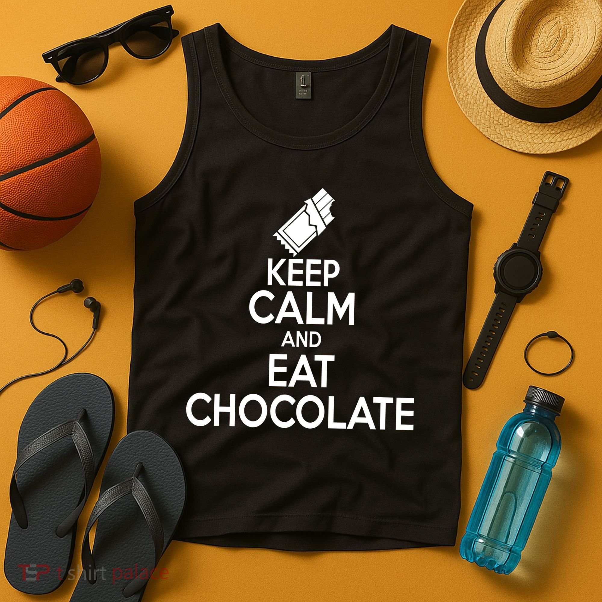 Keep Calm At Eat Chocolate Tank Top