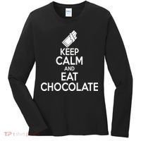 Keep Calm At Eat Chocolate Women's Long Sleeve Shirt thumb 0