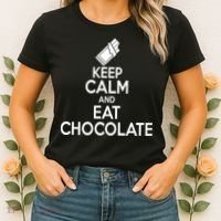 Keep Calm At Eat Chocolate Women's T-Shirt thumb 2