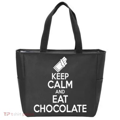 Keep Calm At Eat Chocolate Tote Bag