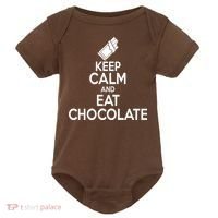 Keep Calm At Eat Chocolate Baby Bodysuit thumb 0
